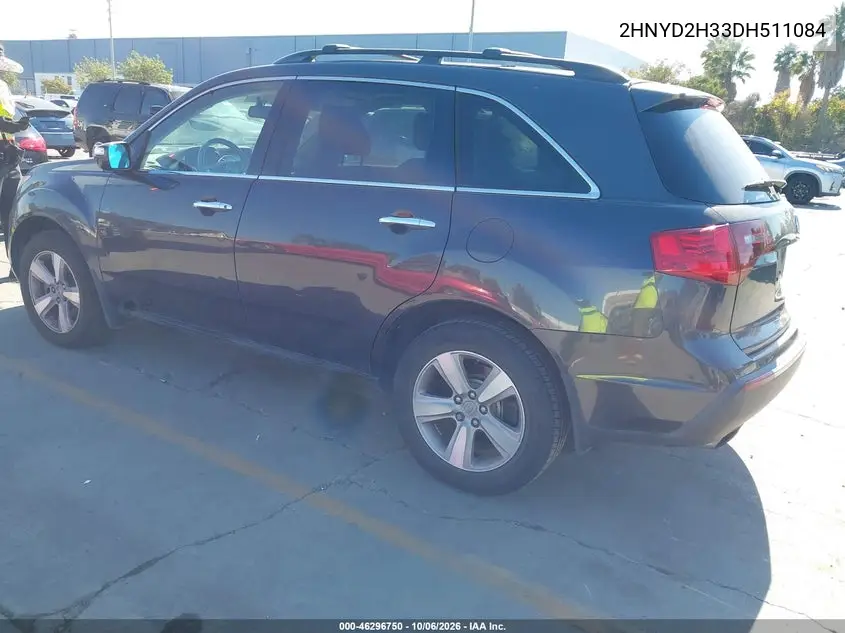 2013 ACURA MDX VIN 2HNYD2H33DH511084 — фото 3