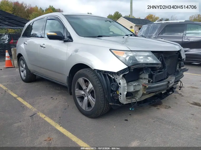 ACURA MDX 2013, VIN 2HNYD2H34DH514706