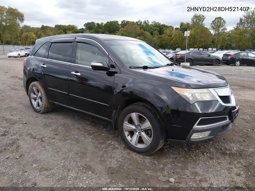 ACURA MDX 2013, VIN 2HNYD2H28DH521407