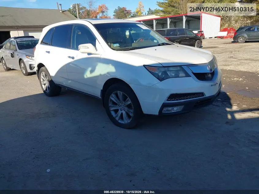 ACURA MDX 2013, VIN 2HNYD2H6XDH510315