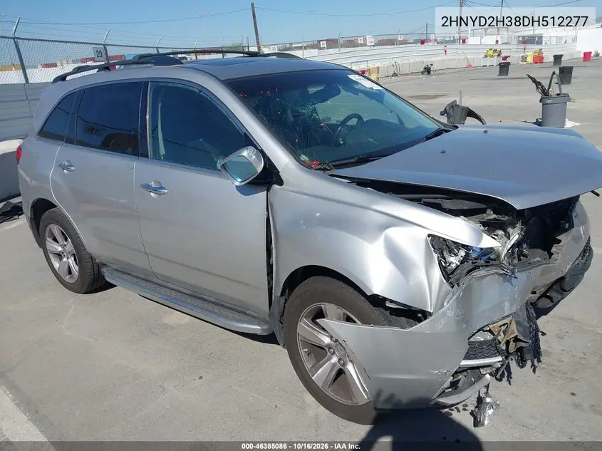 ACURA MDX 2013, VIN 2HNYD2H38DH512277