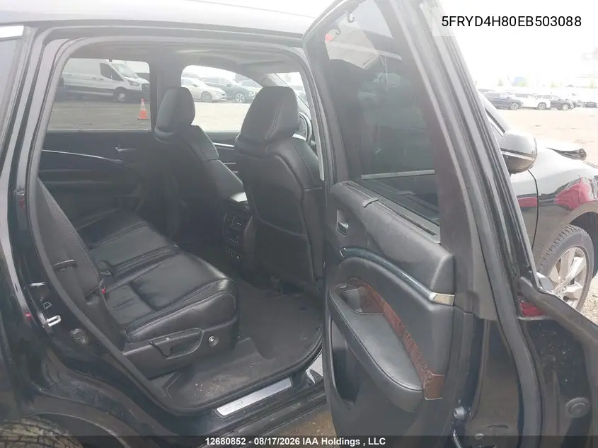 2014 ACURA MDX VIN 5FRYD4H80EB503088 — фото 8