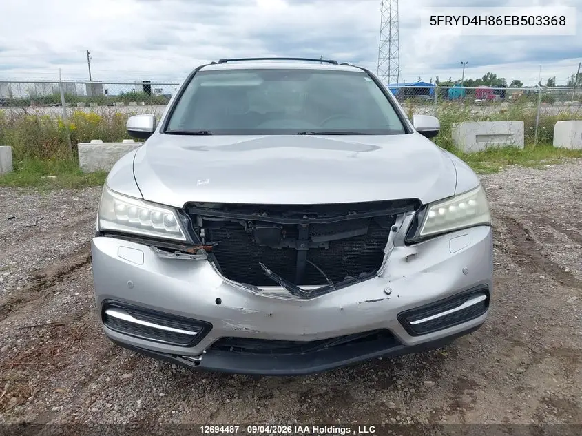2014 ACURA MDX VIN 5FRYD4H86EB503368 — фото 12