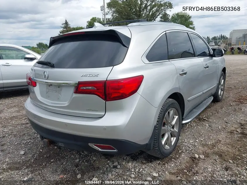 2014 ACURA MDX VIN 5FRYD4H86EB503368 — фото 4