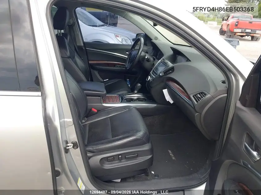 2014 ACURA MDX VIN 5FRYD4H86EB503368 — фото 5