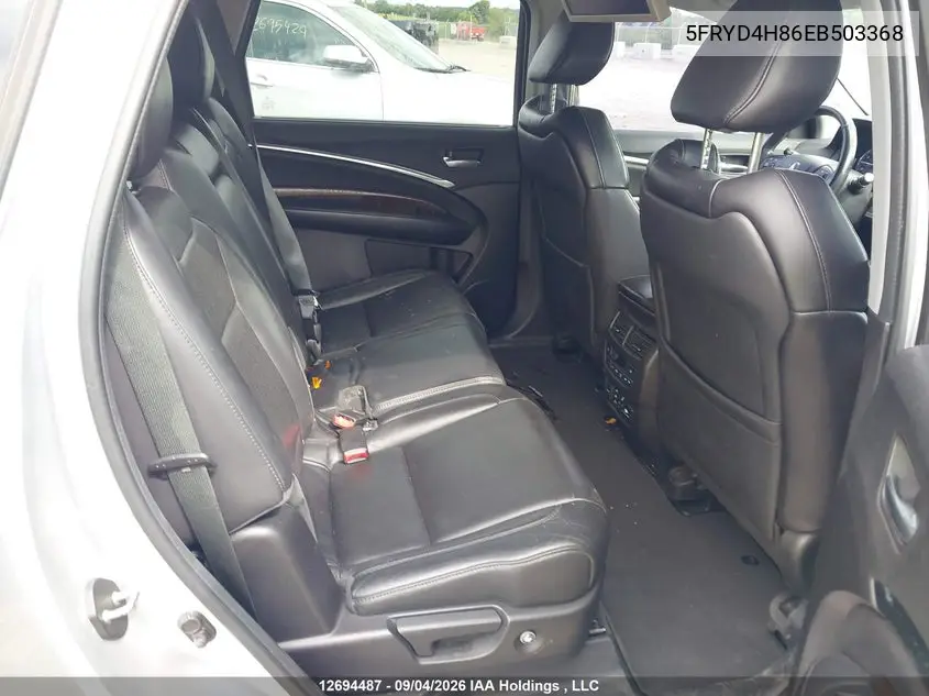 2014 ACURA MDX VIN 5FRYD4H86EB503368 — фото 8