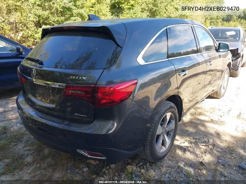 2014 ACURA MDX VIN 5FRYD4H2XEB029470 — фото 4