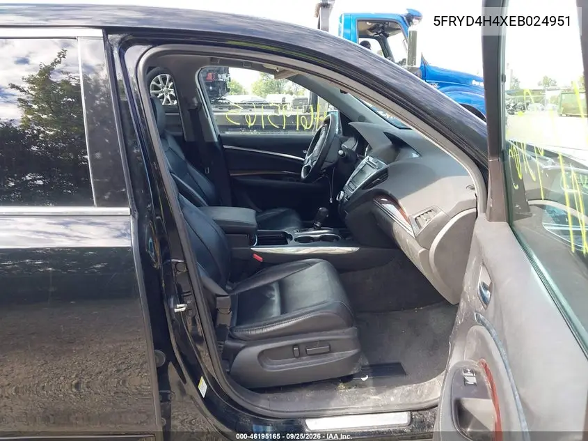 2014 ACURA MDX VIN 5FRYD4H4XEB024951 — фото 5