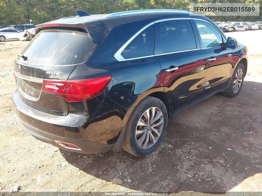 2014 ACURA MDX VIN 5FRYD3H62EB015589 — фото 4