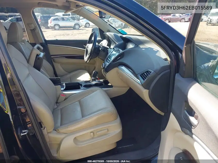 2014 ACURA MDX VIN 5FRYD3H62EB015589 — фото 5