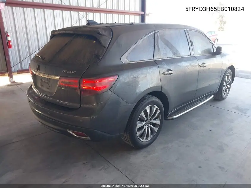 2014 ACURA MDX VIN 5FRYD3H65EB010824 — фото 4