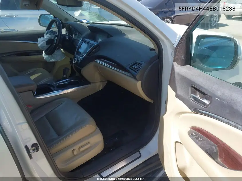 2014 ACURA MDX VIN 5FRYD4H44EB018238 — фото 5