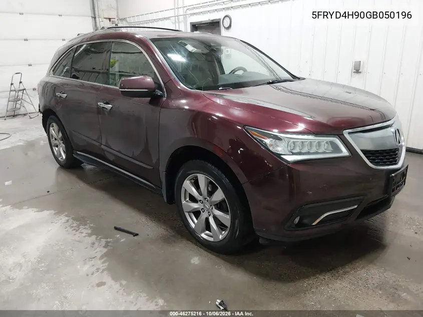ACURA MDX 2016, VIN 5FRYD4H90GB050196