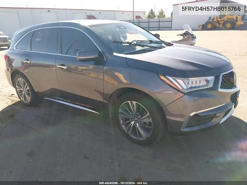 ACURA MDX 2017, VIN 5FRYD4H57HB015766