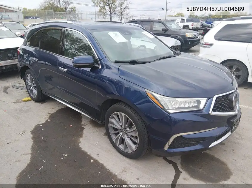 ACURA MDX 2018, VIN 5J8YD4H57JL004689