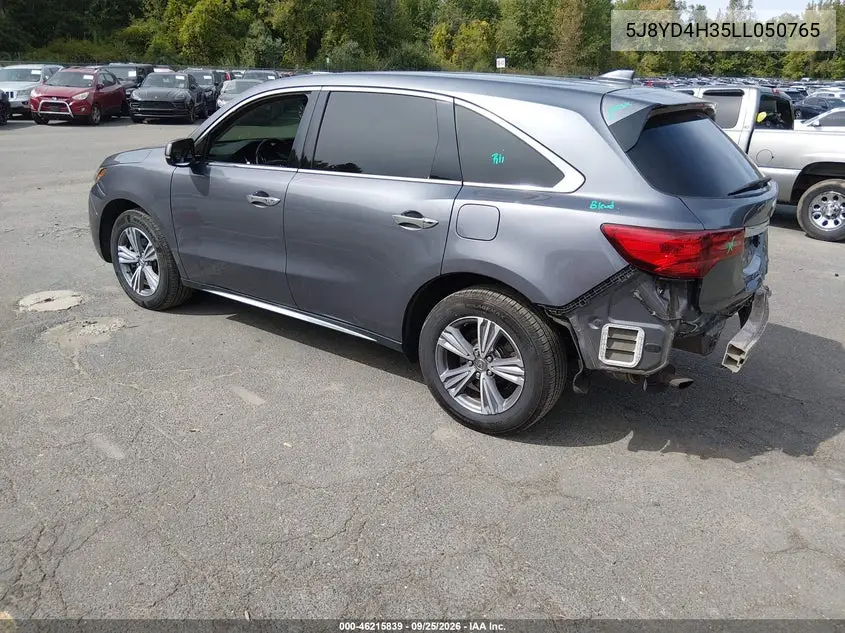 2020 ACURA MDX VIN 5J8YD4H35LL050765 — фото 3