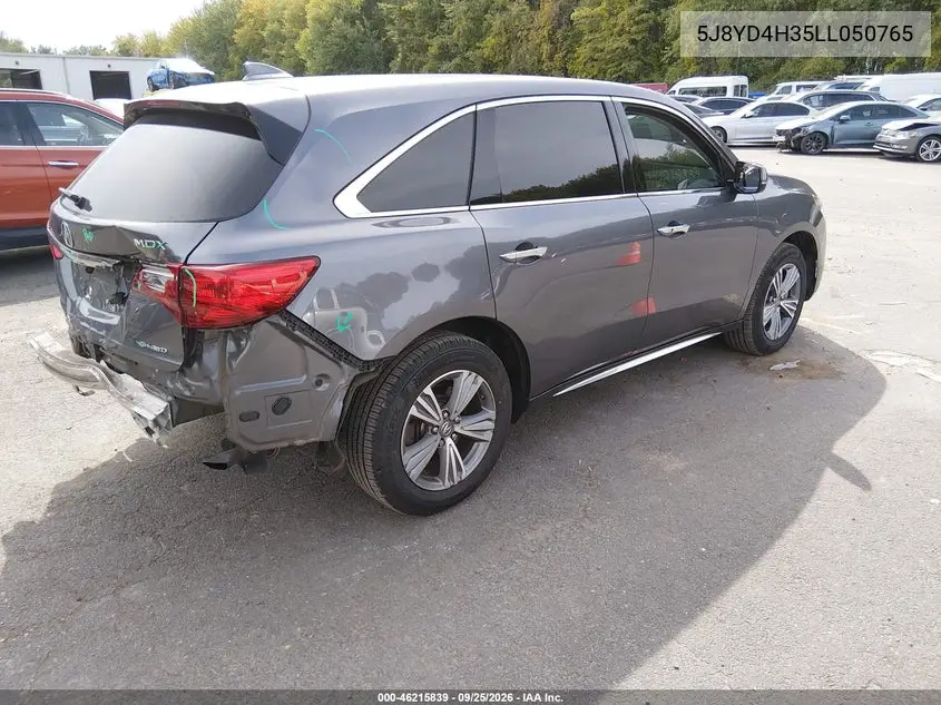 2020 ACURA MDX VIN 5J8YD4H35LL050765 — фото 4