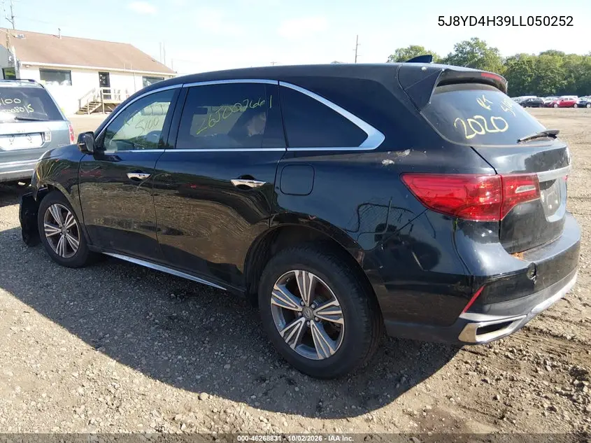 2020 ACURA MDX VIN 5J8YD4H39LL050252 — фото 3