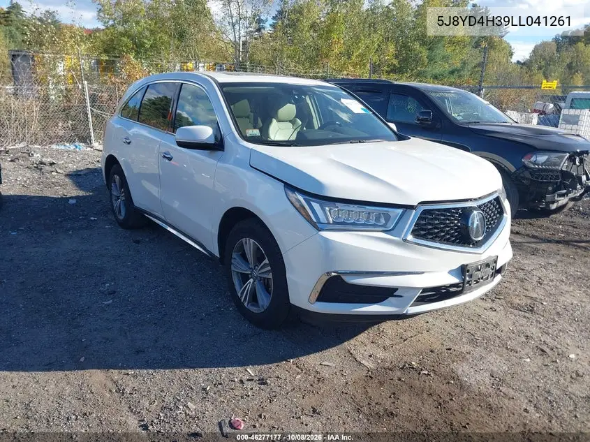 ACURA MDX 2020, VIN 5J8YD4H39LL041261