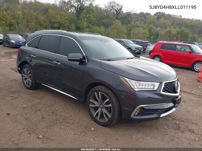 ACURA MDX 2020, VIN 5J8YD4H8XLL011195