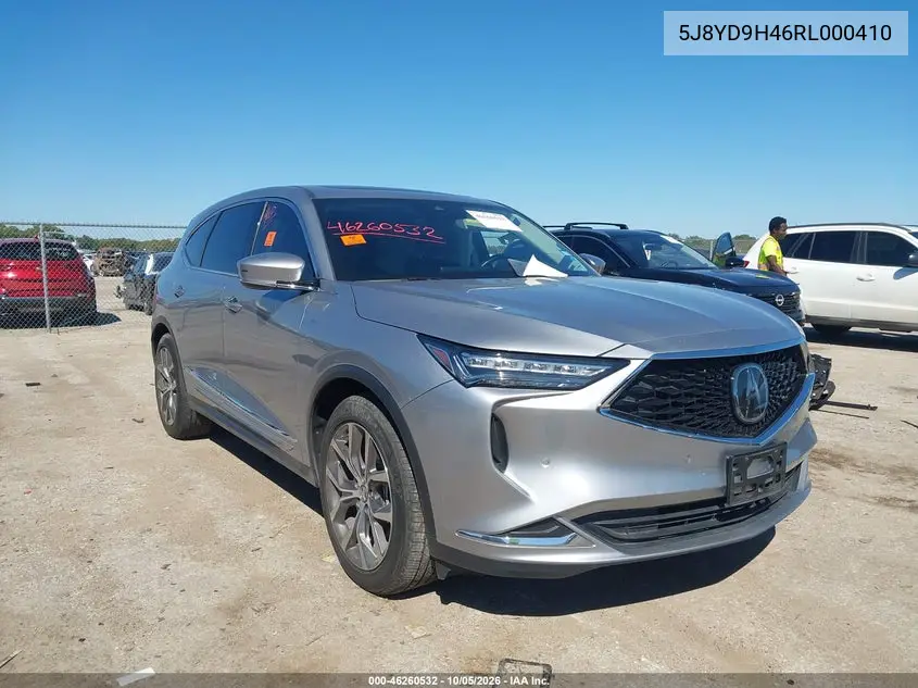 ACURA MDX 2024, VIN 5J8YD9H46RL000410