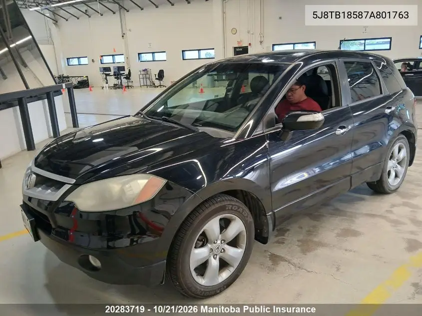 ACURA RDX 2007, VIN 5J8TB18587A801763