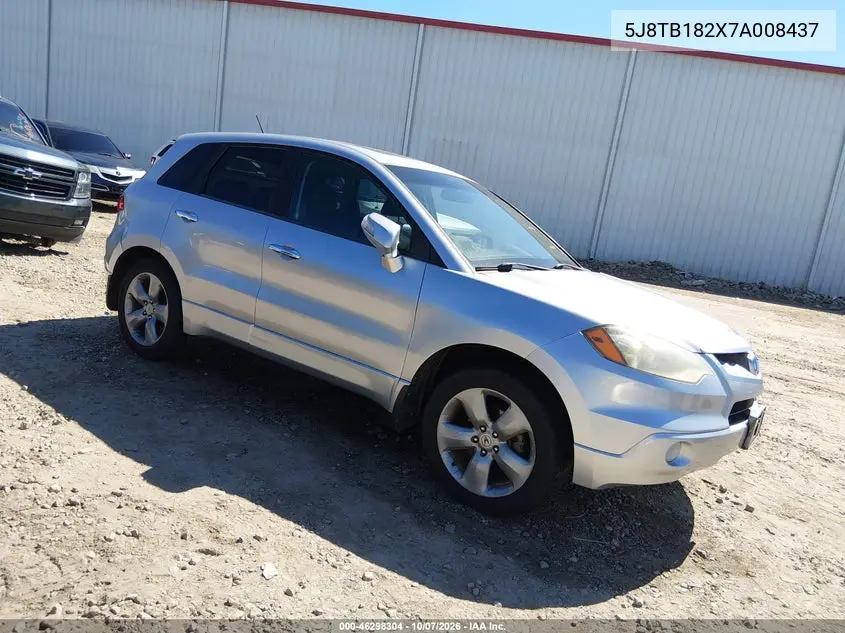 ACURA RDX 2007, VIN 5J8TB182X7A008437