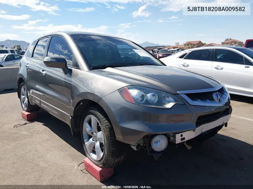 ACURA RDX 2008, VIN 5J8TB18208A009582