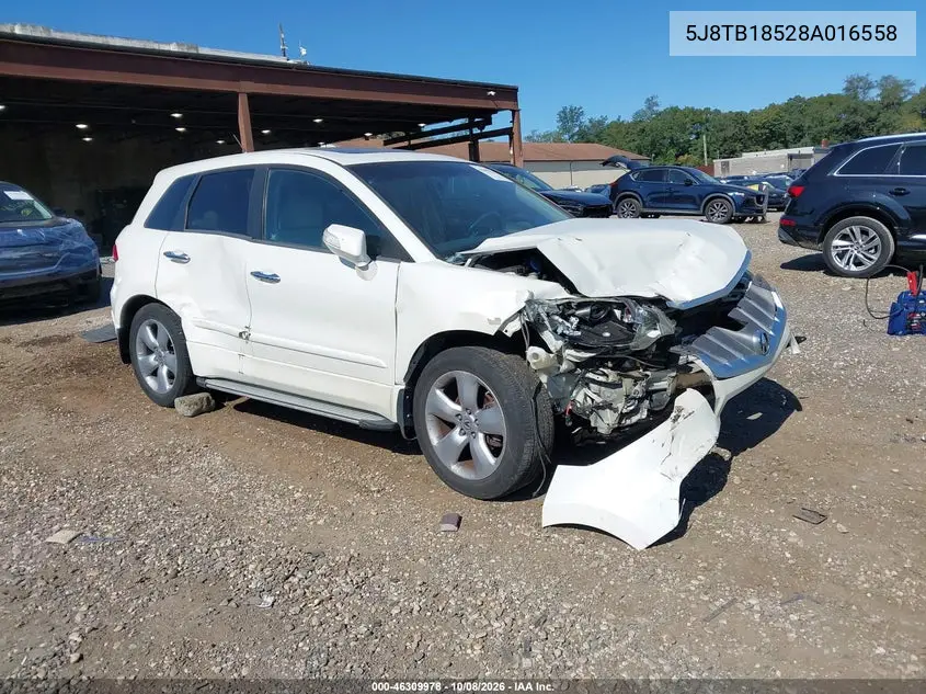 ACURA RDX 2008, VIN 5J8TB18528A016558