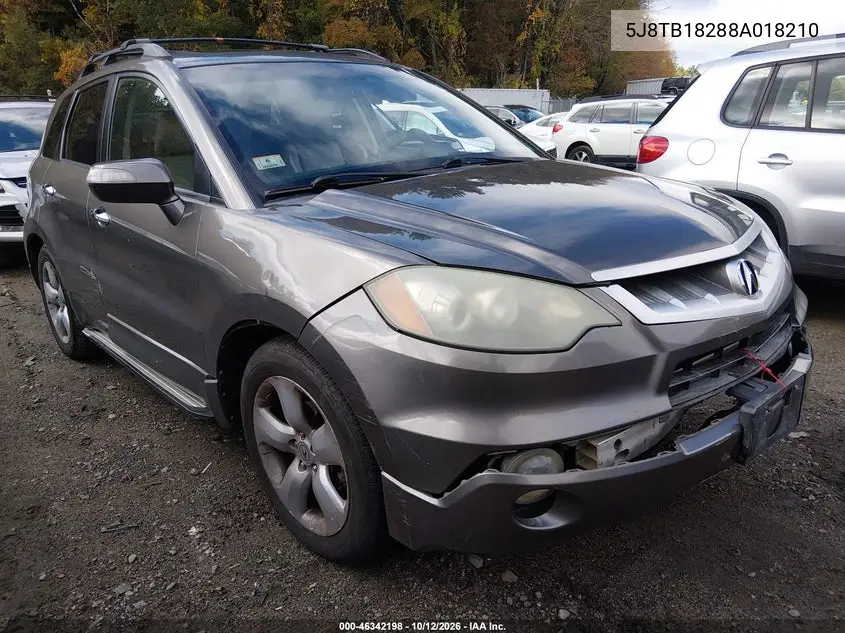 ACURA RDX 2008, VIN 5J8TB18288A018210