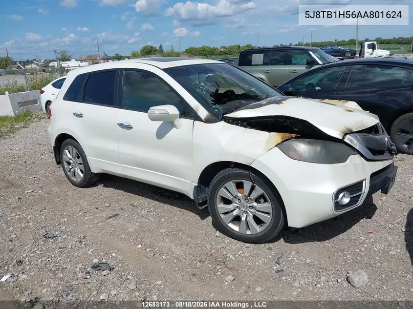 ACURA RDX 2010, VIN 5J8TB1H56AA801624
