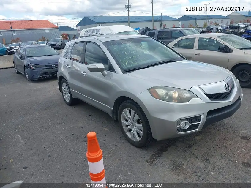 ACURA RDX 2010, VIN 5J8TB1H27AA802917