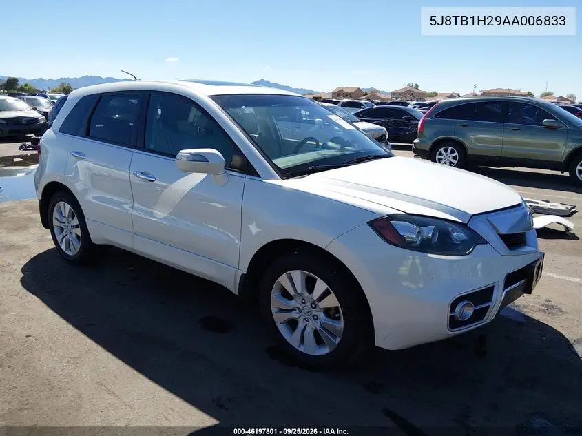ACURA RDX 2010, VIN 5J8TB1H29AA006833