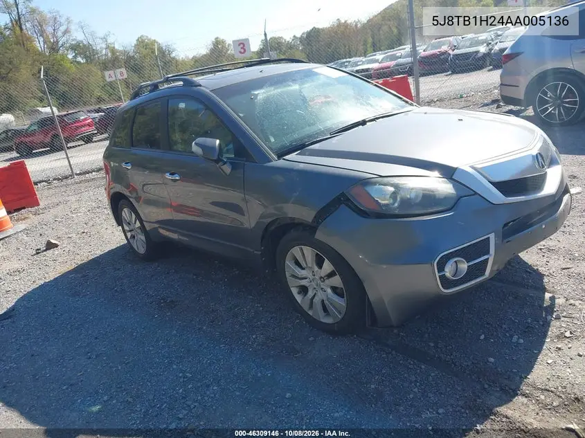 ACURA RDX 2010, VIN 5J8TB1H24AA005136