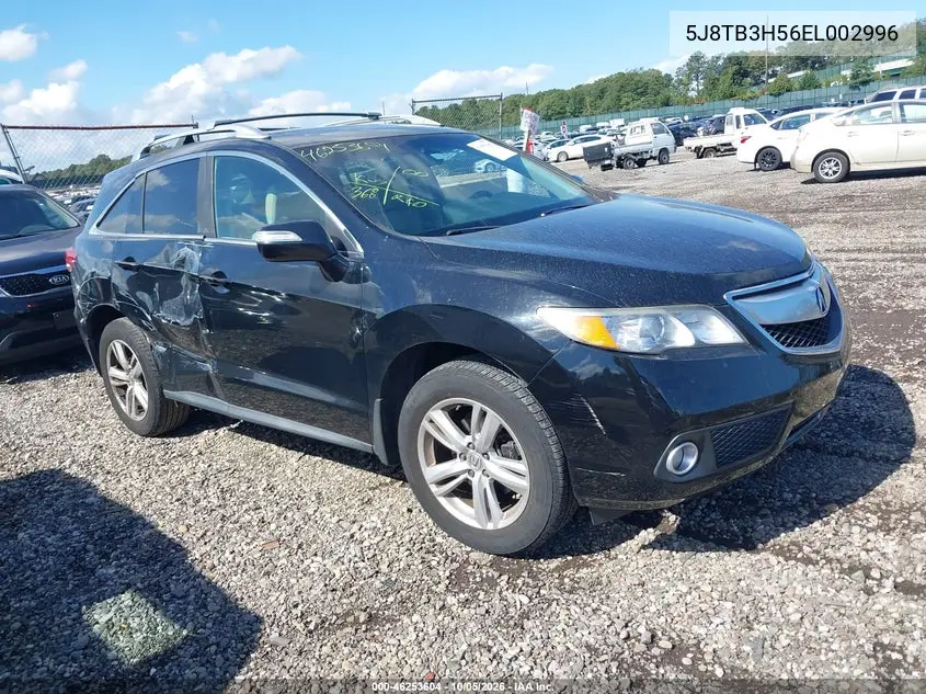 ACURA RDX 2014, VIN 5J8TB3H56EL002996