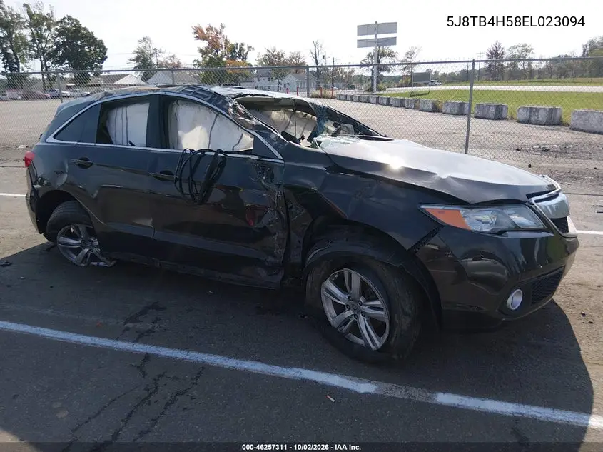 ACURA RDX 2014, VIN 5J8TB4H58EL023094