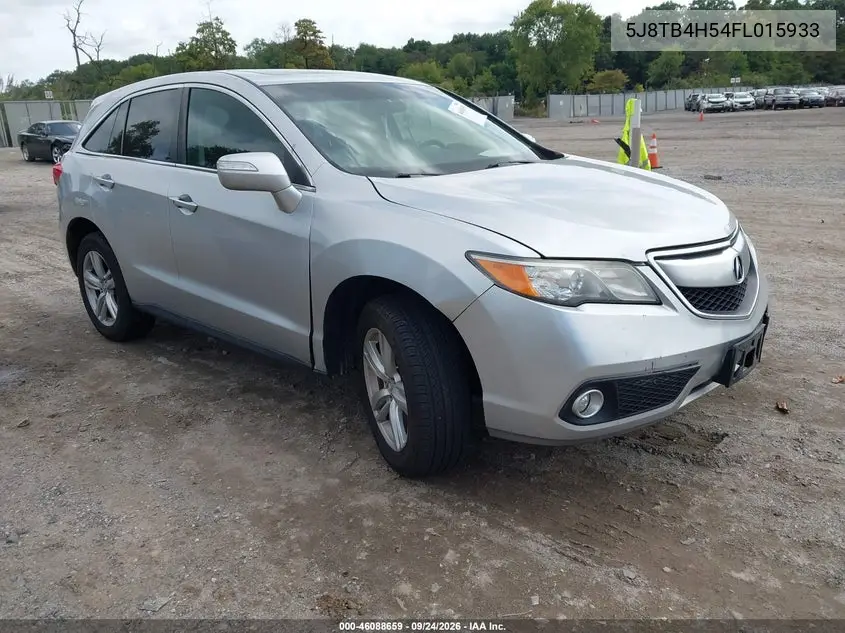 ACURA RDX 2015, VIN 5J8TB4H54FL015933