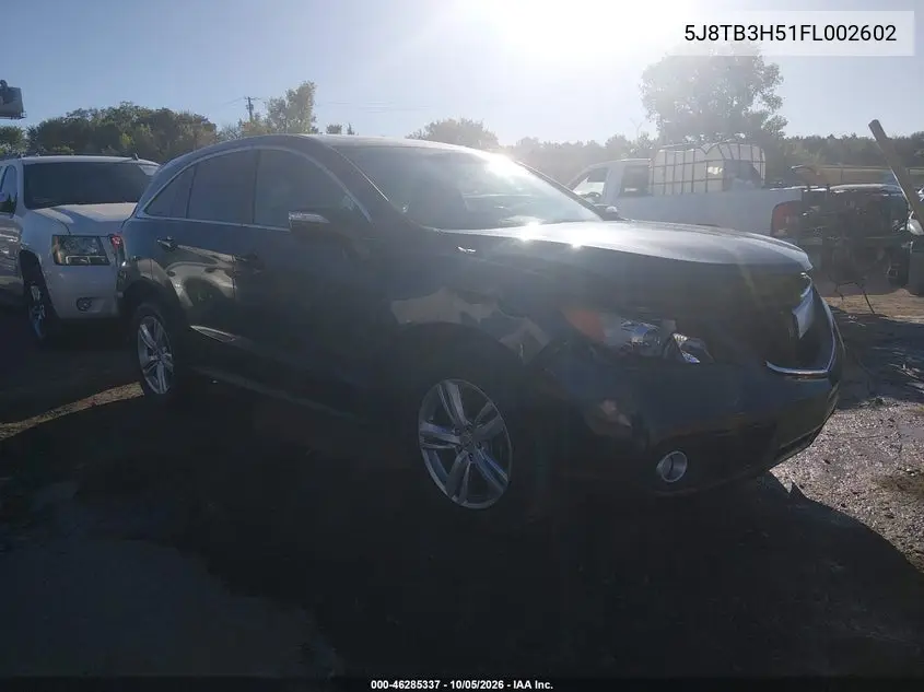 ACURA RDX 2015, VIN 5J8TB3H51FL002602