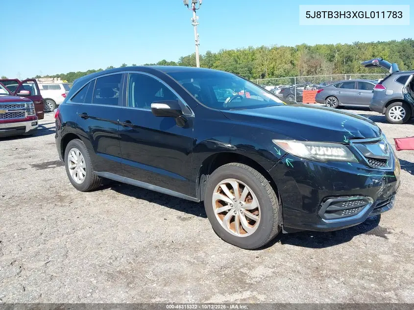 ACURA RDX 2016, VIN 5J8TB3H3XGL011783