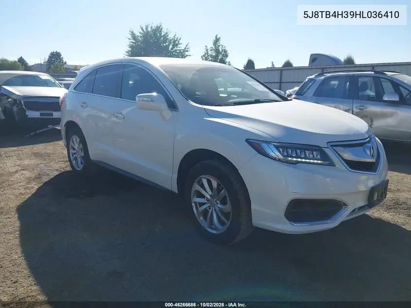 ACURA RDX 2017, VIN 5J8TB4H39HL036410