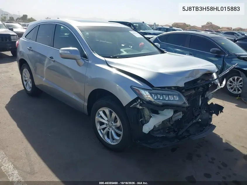 ACURA RDX 2017, VIN 5J8TB3H58HL015883
