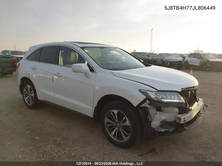 ACURA RDX 2018, VIN 5J8TB4H77JL806449