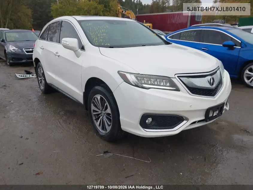 ACURA RDX 2018, VIN 5J8TB4H7XJL801410