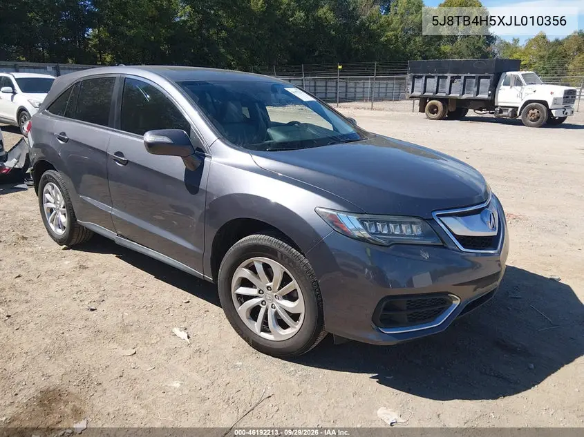 ACURA RDX 2018, VIN 5J8TB4H5XJL010356