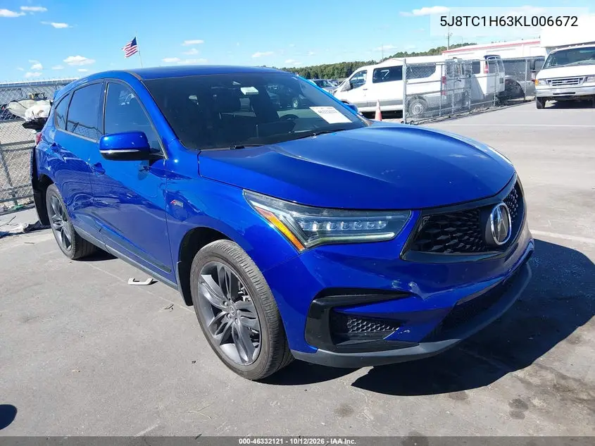 ACURA RDX 2019, VIN 5J8TC1H63KL006672