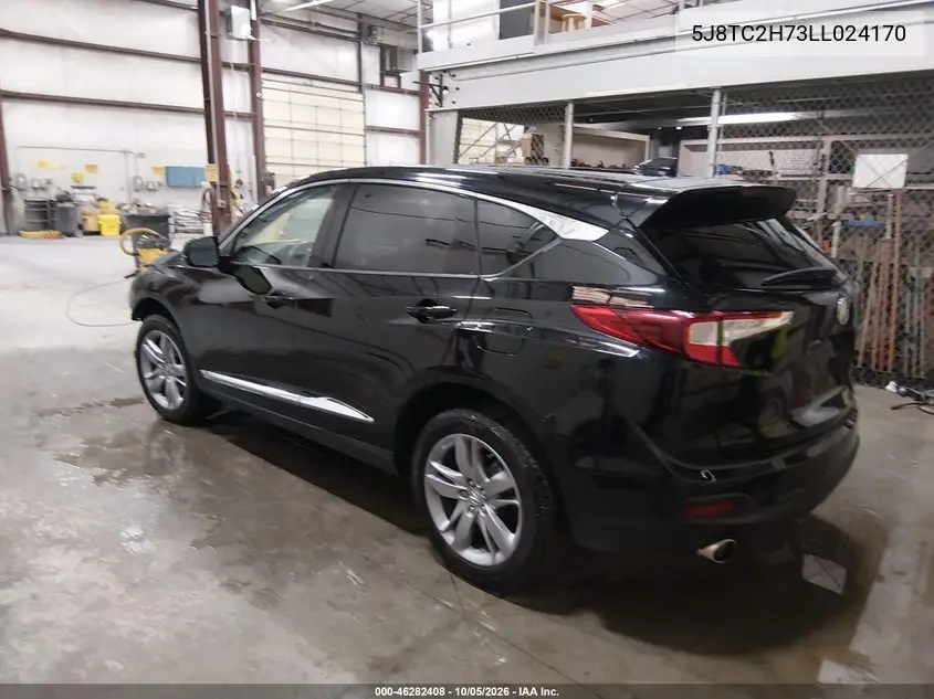 2020 ACURA RDX VIN 5J8TC2H73LL024170 — фото 3