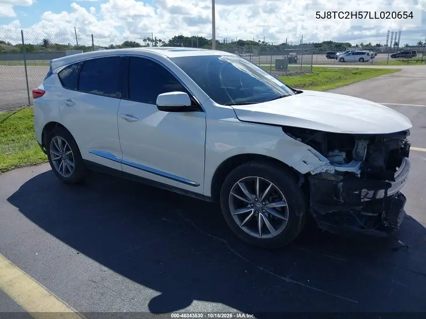 ACURA RDX 2020, VIN 5J8TC2H57LL020654