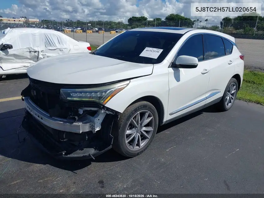 2020 ACURA RDX VIN 5J8TC2H57LL020654 — фото 2