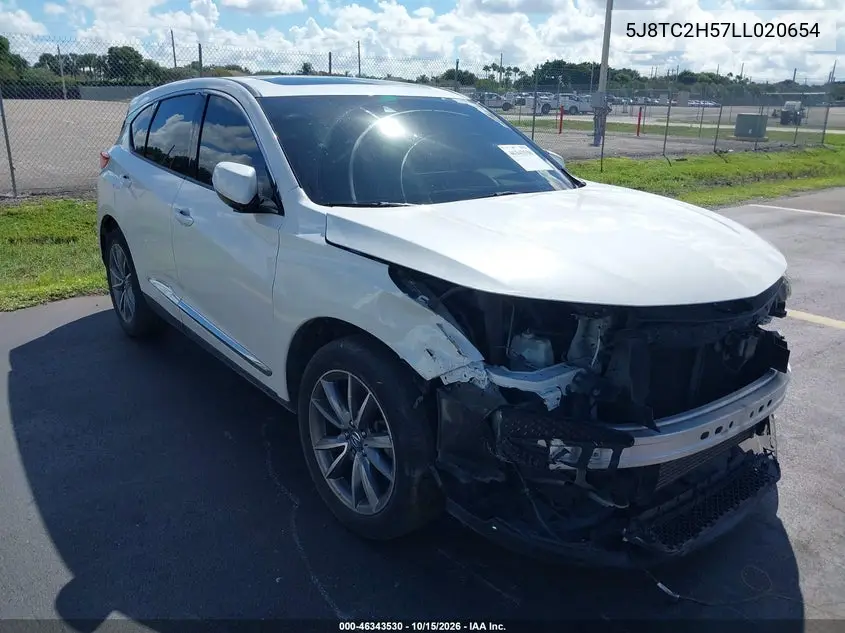 2020 ACURA RDX VIN 5J8TC2H57LL020654 — фото 6