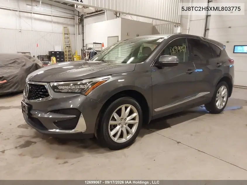 2021 ACURA RDX VIN 5J8TC2H5XML803775 — фото 2